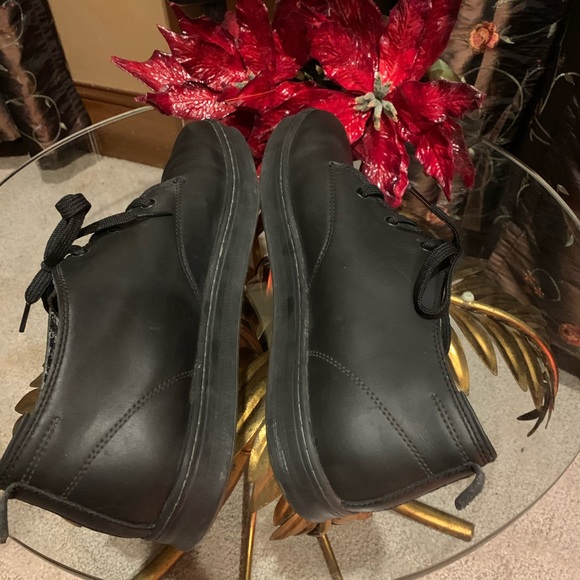 Skechers Men’s black leather Chukka shoessize11.5 - Picture 3 of 8